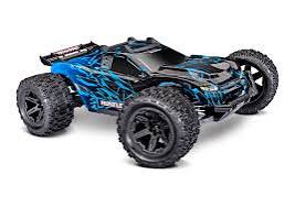 Traxxas 67464-4-BLUE Rustler® 4x4 VX3 1/10 RTR 4WD Brushless Stadium Truck (Blue) w/VX3 ESC, TQi™ Sport 2.4GHz Radio & TSM®