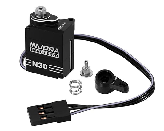 Injora INJS-N30 SCX30 N30 Nano High Torque Metal Gear Aluminum Servo w/Servo Saver