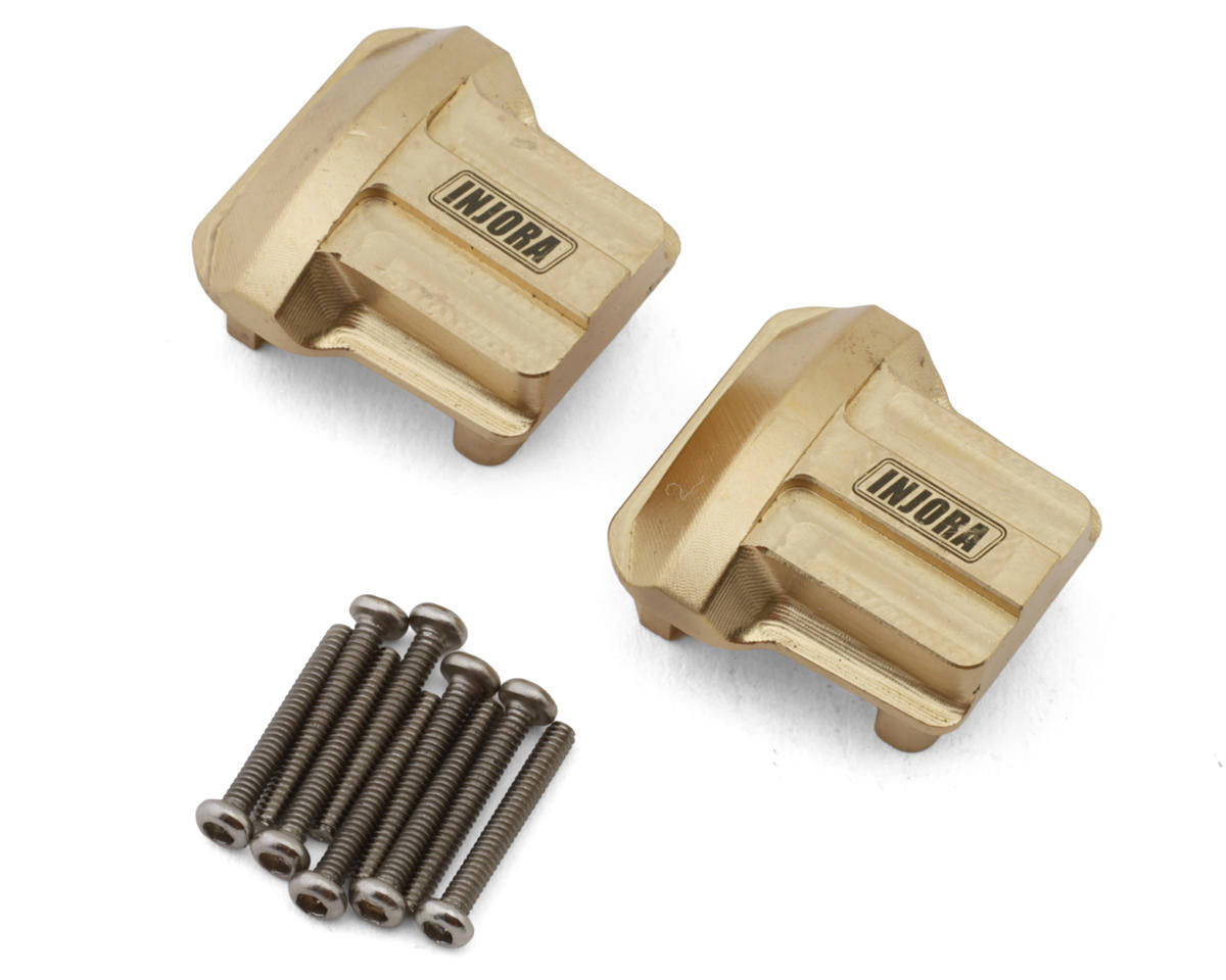 Injora TRX4M-01 Brass Differential Covers for Traxxas® TRX-4M® (Gold) (2) (11g ea)