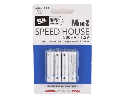 Kyosho 71998 Speed House Mini-Z AAA NiMh Batteries (800HV) (4)