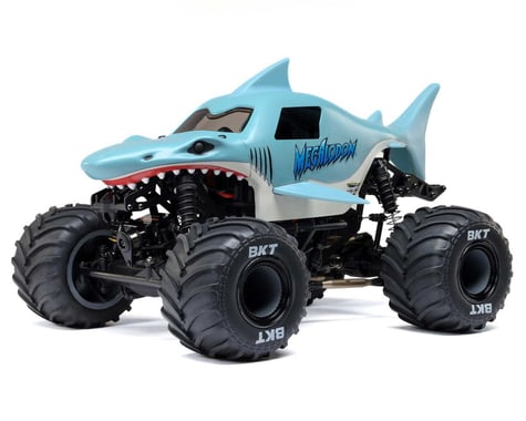LOSI LOS 01026T3 1/18 Mini LMT Megalodon 2S 4X4 RTR Brushed Monster Truck (Battery & Charger Included), Blue