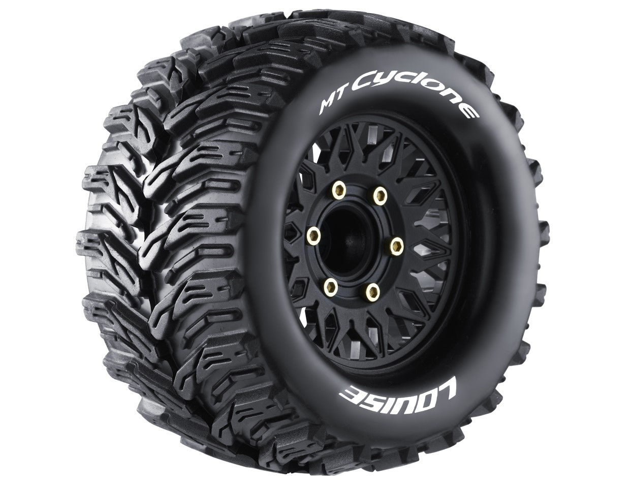 Louise R/C LT3226SX MT-Cyclone Soft, 1/10 Monster Truck Tires, 0 & 1/2 " Offset, 12, 14, 17mm Removable Hex