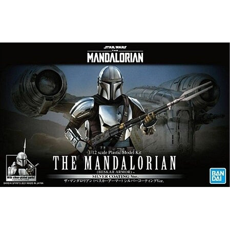 Bandai 2557094 Star Wars: 1/12 The Mandalorian Beskar Armor Silver Coating Version