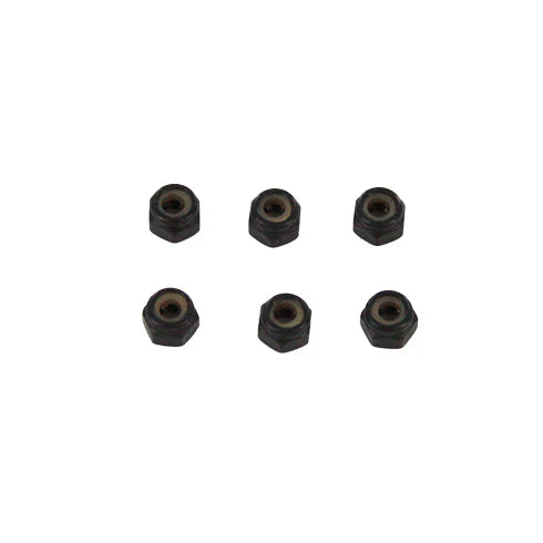 Redcat Racing 02102 3mm Nylon Locknut (6) (Black)