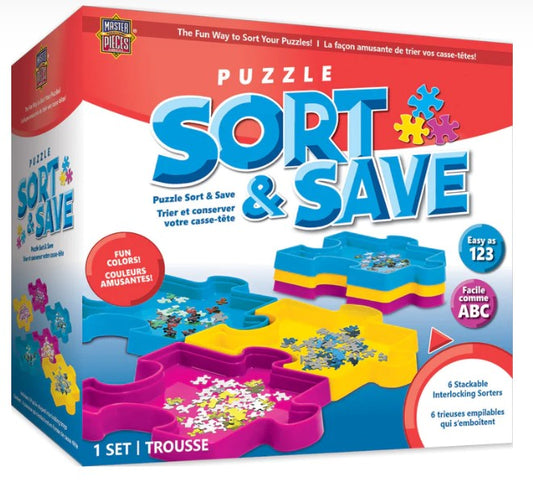 Masterpieces Puzzles 51695 Puzzle Sort & Save Stackable Interlocking Trays (6)