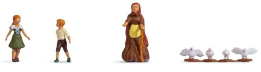 Noch 15804 HO Hansel & Gretel w/ Witch & 4 Doves