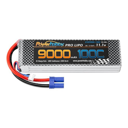 Power Hobby 3S9000100CEC5 3S 11.1V 9000mah 100C- 200 Lipo Battery w EC5