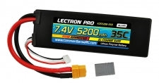 Common Sense 2S5200-35X Lectron Pro 7.4V 5200mAh 35C Lipo Battery with XT60 Connector + CSRC adapter for XT60 batteries