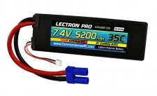 Common Sense 2S5200-355 Lectron Pro 7.4V 5200mAh 35C Lipo Battery with EC5 Connector for 1/10th Scale Cars & Trucks