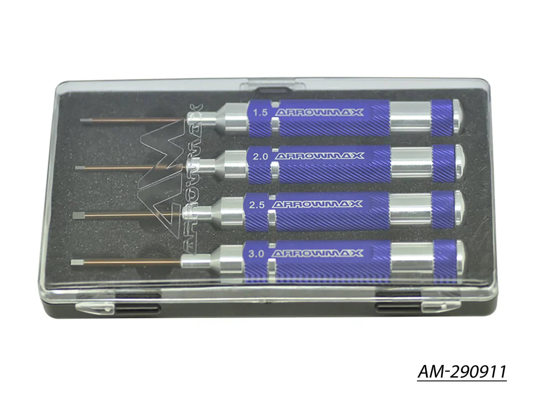 Arrowmax AM290911 ALLEN WRENCH 1.5, 2.0, 2.5 & 3.0 X 45MM Set 290911