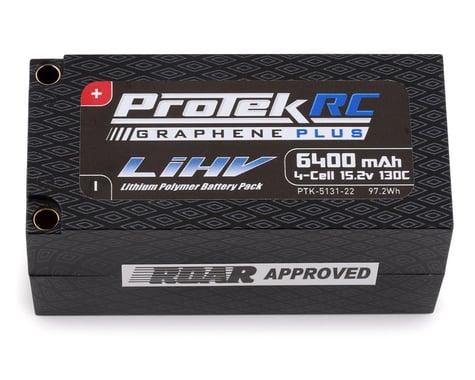 ProTek 5131-22 4S 130C Low IR Si-Graphene+ HV Shorty LiPo Battery (15.2V/6400mAh) w/ 5mm Connector