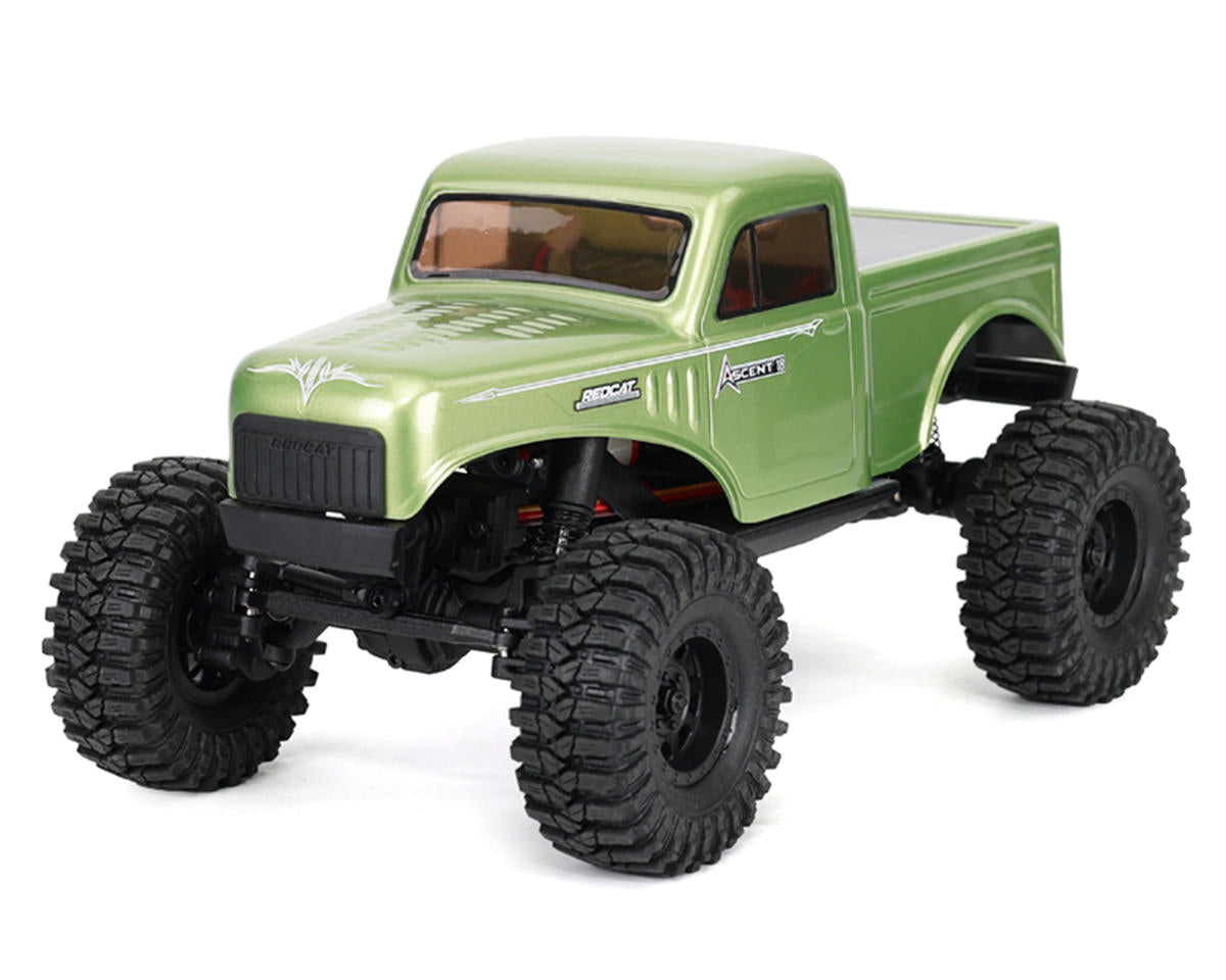 Redcat Racing 43483 Ascent-18 1/18 4WD RTR Brushed Rock Crawler (Green) w/2.4GHz Radio, Battery & Charger