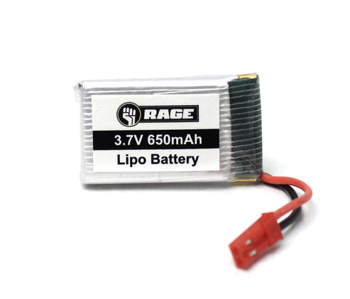 Rage RC 4054 1S 3.7V 650mAh Lipo Battery; Stinger 240