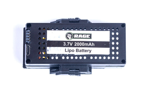 Rage RC 4412 3.7V 1S 2000mAh Lipo Battery w/Case; Stinger 2.0
