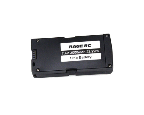 Rage RC 4465 2S 7.4V 3000 mAh Battery w/ Case; Stinger GPS