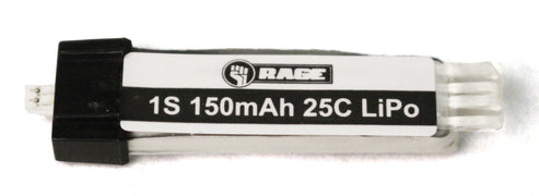 Rage RC A1124 A1124 - 150mAh 1S 3.7V 25C LiPo Battery, Ultra-Micro Connector: Spirit of St. Louis and Vintage Stick