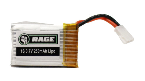 Rage RC A1163 1S 3.7V 250mAh Lipo Battery; X-Fly