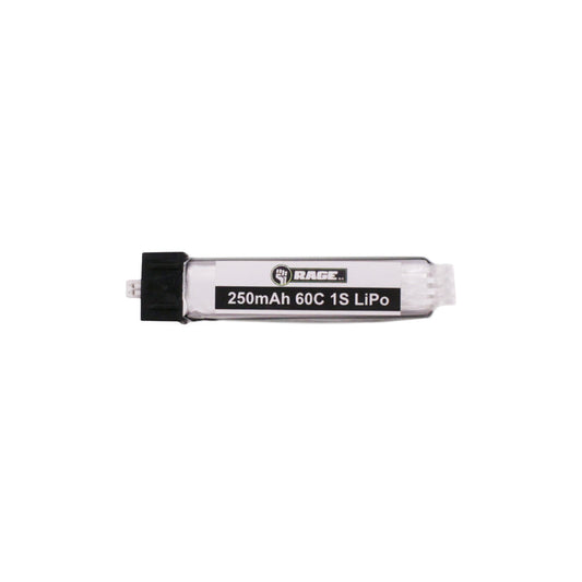 Rage RC A1286 1S 3.7V 250mAh 60C LiPo Battery with Ultra-Micro Connector; Taylorcraft, Beechcraft
