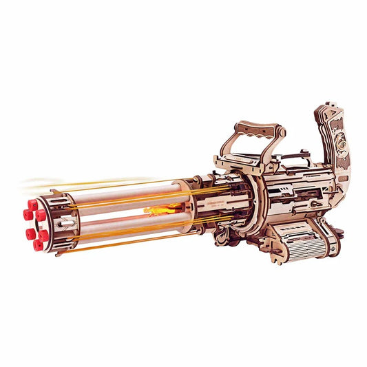 Robotime LQA01 Rotating Barrel Machine Gun Toy 3D Wooden Puzzle