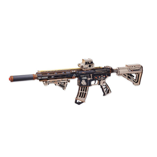 Robotime LQB02 M416 Carbine Rifle - Toy Gun 3D Wooden Puzzle