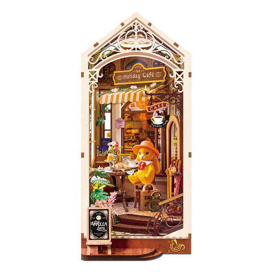Robotime TGB15 Holiday Cafe DIY Book Nook Shelf Insert