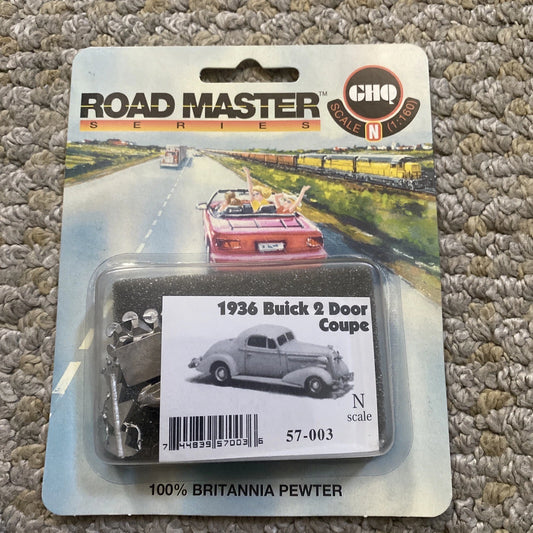 Road Master 57-003 N Scale 1936 Buick 2 Door Coupe
