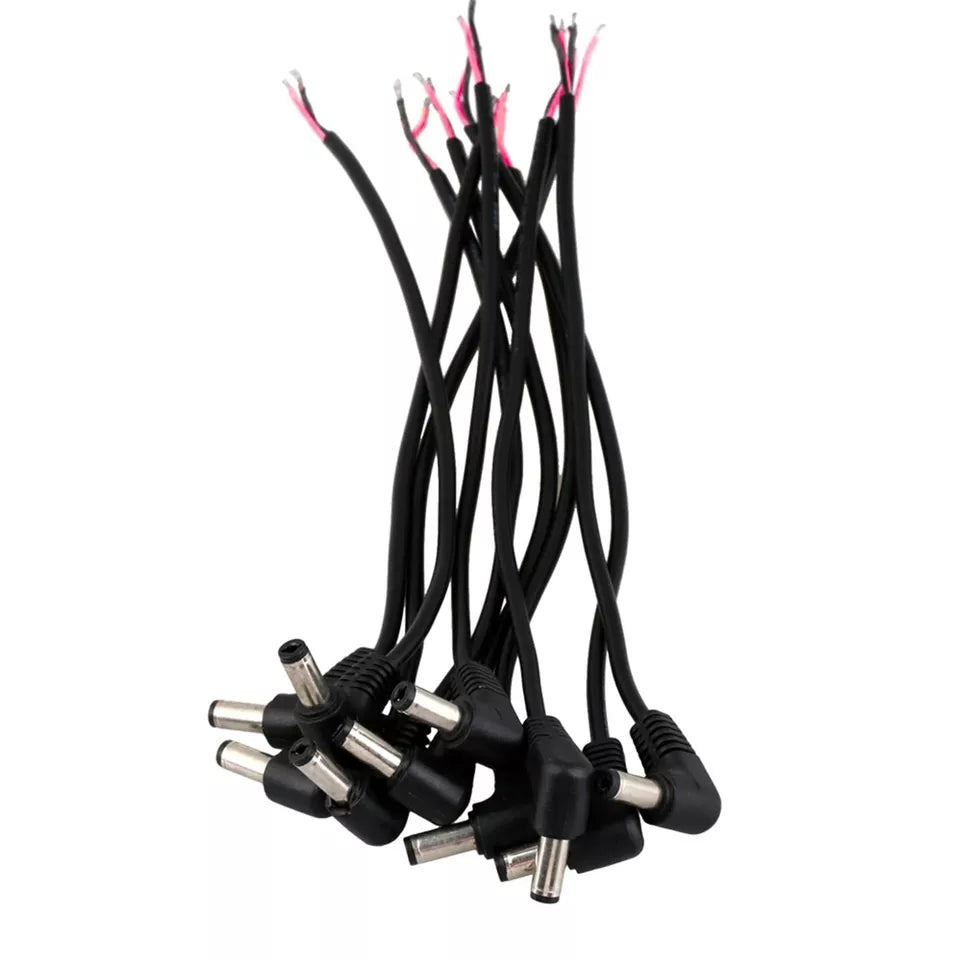 Right Angle Barrel Jack w/ Wire