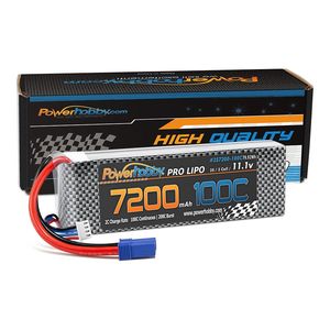 Power Hobby 3S7200100CEC5 3S 11.1V 7200mAh 100C-200C LiPo Battery w/ EC5 Plug 100C
