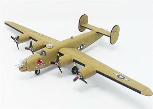Atlantis H218 1/92 B-24J Bomber Buffalo Bill Plastic Model Airplane Kit with Swivel Stand, Skill Level 2