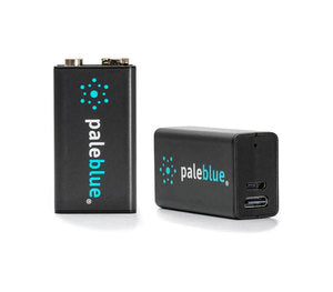 Pale Blue PB9VC 9V USB-C Rechargeable Batteries