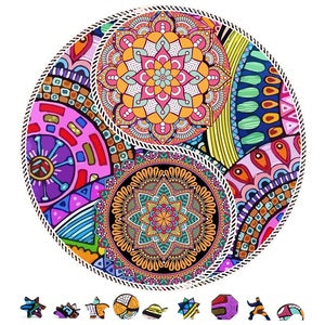 ZenChalet YYF500 Yin Yang Flowers Wooden Puzzle, 500 Pcs