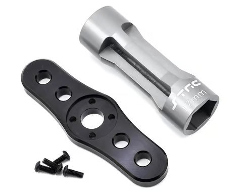 STRC A17BK/S Aluminum 17mm Hex Lightweight Long Shank Wrench (Silver)