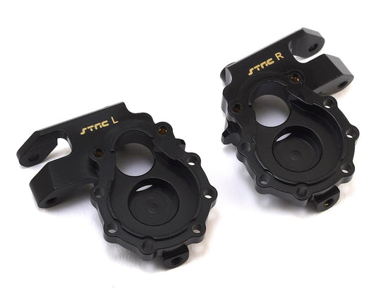 STRC ST8252BR Brass Front Steering Knuckles for Traxxas TRX-4 (Black) (2)