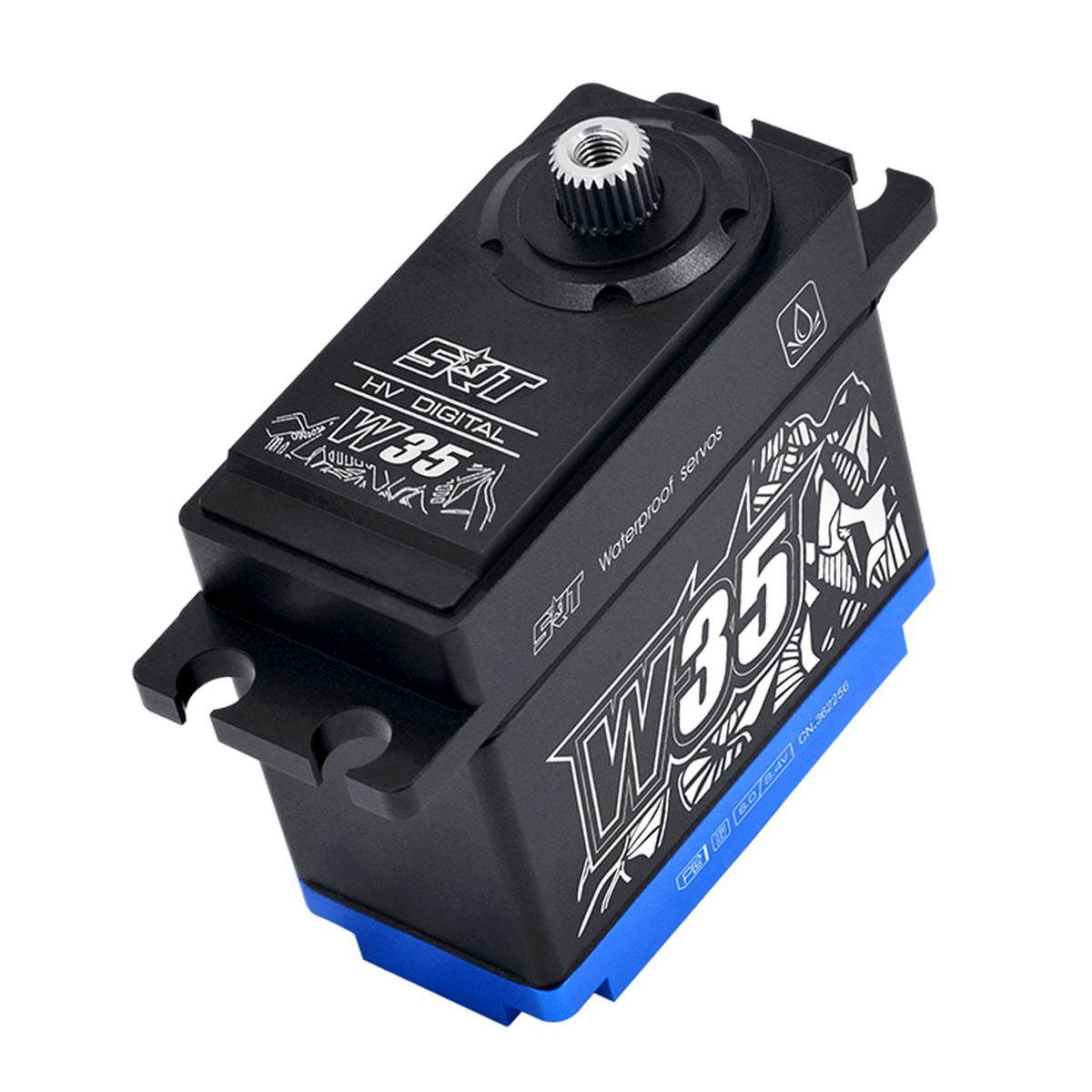 SRT Servos W35 Standard HV Coreless Waterproof Servo, .10sec / 486.1oz @ 8.4V