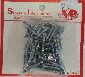 Stevens International P12 Track Screws Phillips Flat Head for Lionel FasTrack (approx. 100/cd)