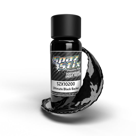 SpazStix 10200 Ultimate Black Backer for Mirror Chrome Airbrush Paint, 2OZ