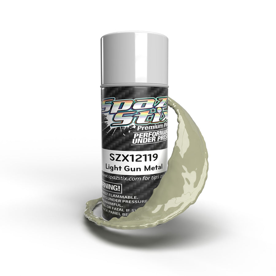 SpazStix 12119 Light Gun Metal Aerosol Paint, 3.5oz Can