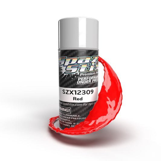 SpazStix 12309 Solid Red Aerosol Paint, 3.5oz Can