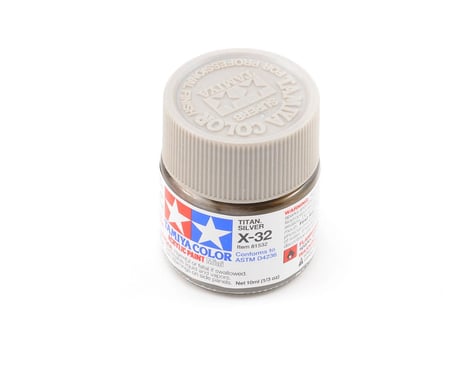 Tamiya 81532 MX-32 Metallic Titan Silver Acrylic Paint (10ml)