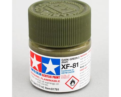 Tamiya 81781 MXF-81 Flat Dark Green Acrylic Paint (10ml)