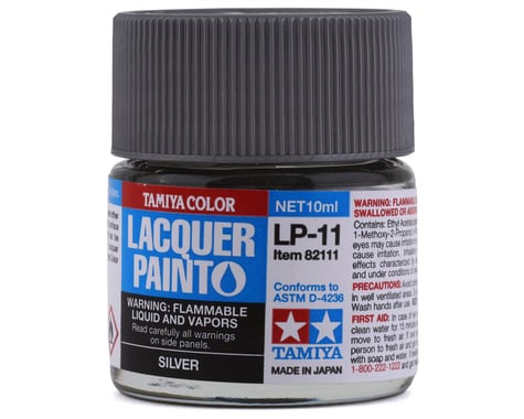 Tamiya 82111 LP-11 Silver Lacquer Paint (10ml)
