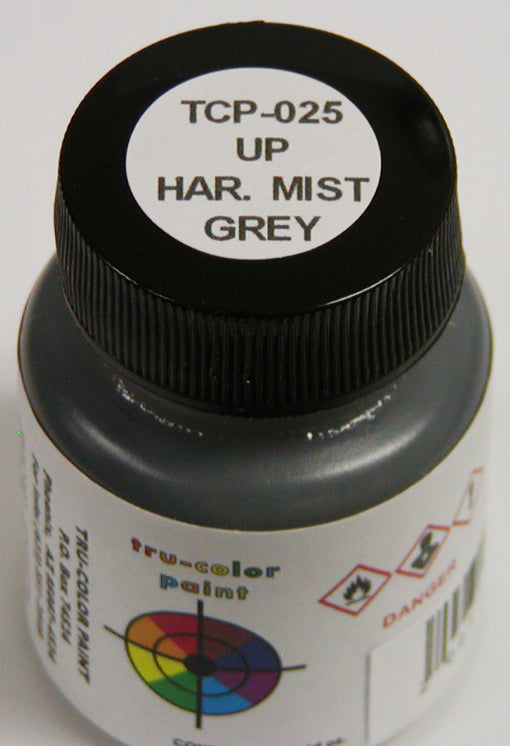 Tru-Color Paint 025 - Railroad Color Acrylic Paint - 1oz/29.6mL - Union Pacific Harbor Mist Gray