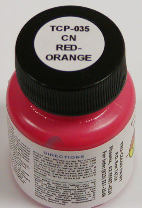 Tru-Color Paint 035 - Railroad Color Acrylic Paint - 1oz/29.6mL - Canadian National Red/Orange