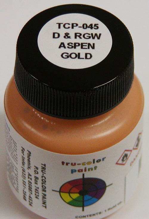 Tru-Color Paint 045 - Railroad Color Acrylic Paint - 1oz/29.6mL - Denver & Rio Grande Western Aspen Gold