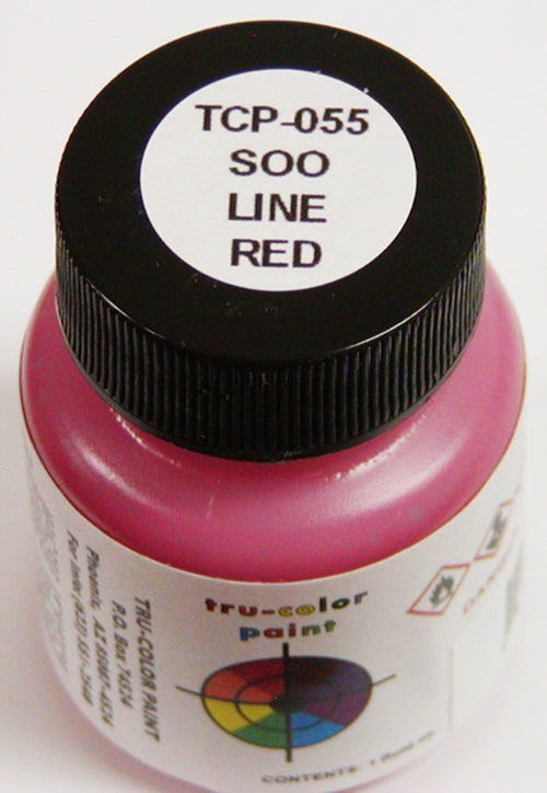 Tru-Color Paint 055 - Railroad Color Acrylic Paint - 1oz/29.6mL - Soo Line Red