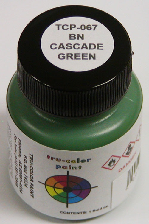 Tru-Color Paint 067 - Railroad Color Acrylic Paint - 1oz/29.6mL - Burlington Northern Cascade Green