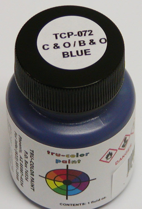 Tru-Color Paint 072 - Railroad Color Acrylic Paint - 1oz/29.6mL - Chesapeake & Ohio / Baltimore & Ohio Blue