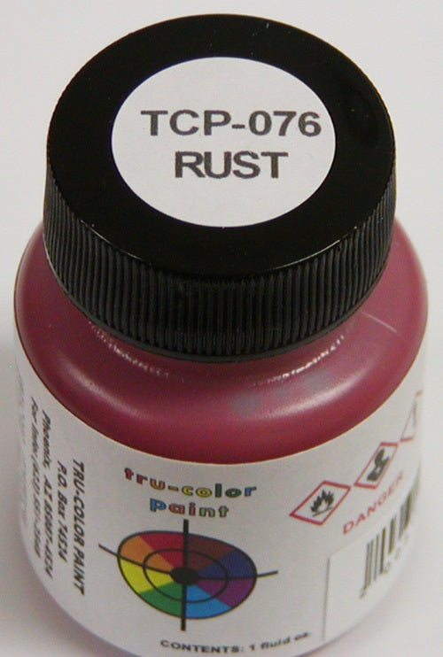Tru-Color Paint 076 - Railroad Color Acrylic Paint - 1oz/29.6mL - Rust