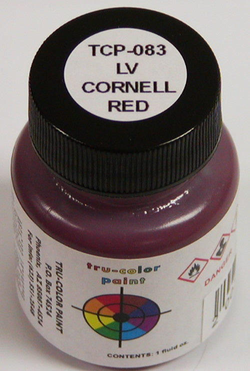 Tru-Color Paint 083 - Railroad Color Acrylic Paint - 1oz/29.6mL - Lehigh Valley Cornell Red