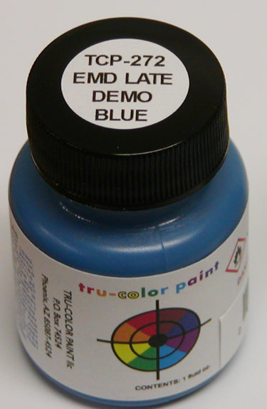 Tru-Color Paint 272 - Railroad Color Acrylic Paint - 1oz/29.6mL - Electro-Motive Division Late Demonstrator Blue